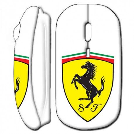 Souris sans fil Ferrari logo Blanc