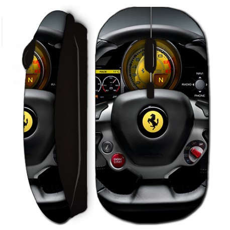Souris sans fil volant Ferrari Noire