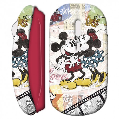 Souris sans fil mickey disney Couple Rouge