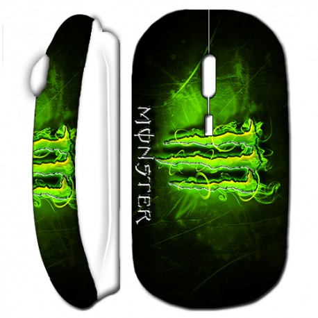 Souris sans fil Logo Monster Energy Blanc