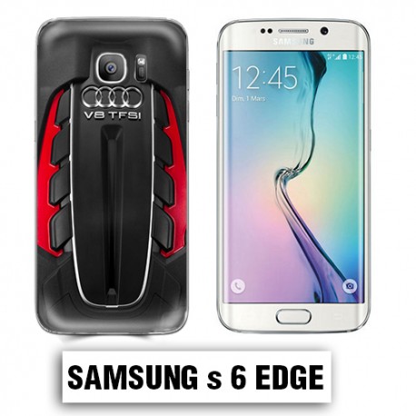 Coque Samsung S6 Edge AUDI RS V8 moteur
