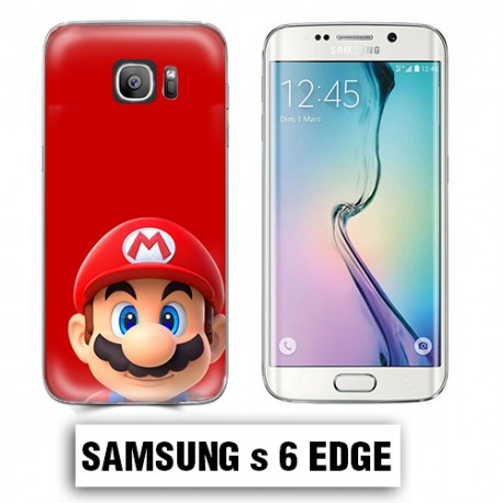 Coque Samsung S6 Edge Mario Bross Rouge
