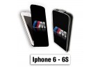 Etui cuir à rabat vertical Iphone 6 6S BMW M Power Noire