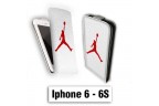 Etui cuir à rabat vertical Iphone 6 6S logo Air Jordan
