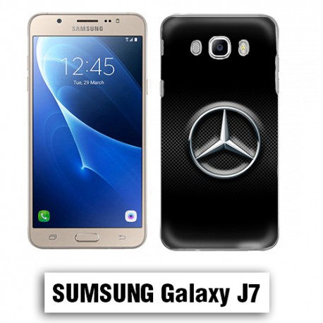 Coque Samsung J7 Logo Mercedes Noire