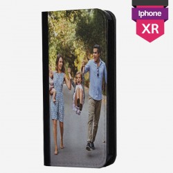 Custom iPhone XR case with horizontal single flap
