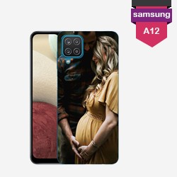 Personalized Samsung Galaxy A12 case with hard sides