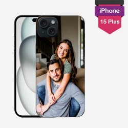Personalized iPhone 15 Plus case with silicone sides