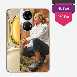 Coque Huawei P50 Pro personnalisée avec côtés Silicone