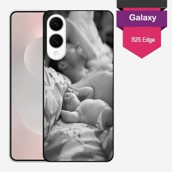 Personalized Samsung Galaxy S25 edge case with hard sides
