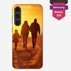 Personalisierte Samsung Galaxy S26 Hülle mit harten Seiten